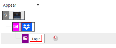 The click action added to the Login button
